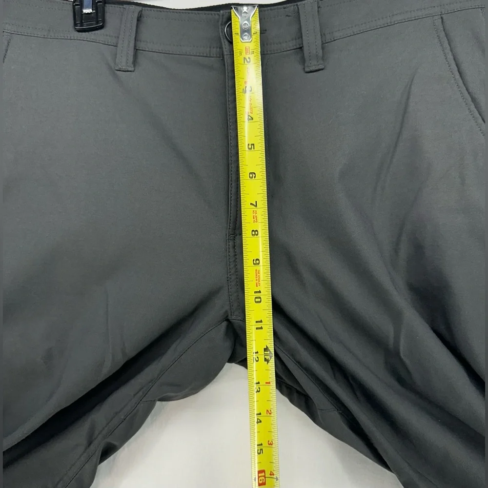 Prana Alameda Pants Gray Zip Fly Slim‎ Fit Straight Hiking Trousers Mens 35x32